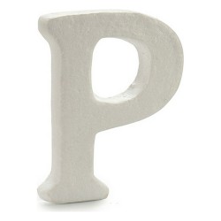 Lettre P Blanc polystyrène 1 x 15 x 13,5 cm (12 Unités)