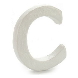 Lettre C Blanc polystyrène 1 x 15 x 13,5 cm (12 Unités)