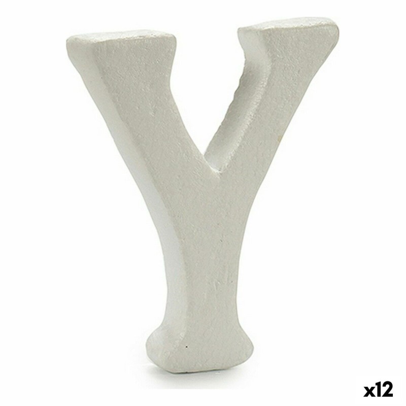 Lettre Y Blanc polystyrène 1 x 15 x 13,5 cm (12 Unités)