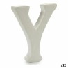 Lettre Y Blanc polystyrène 1 x 15 x 13,5 cm (12 Unités)