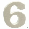 Numéro 6 Blanc polystyrène 2 x 15 x 10 cm (12 Unités)