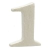 Numéro 1 Blanc polystyrène 2 x 15 x 10 cm (12 Unités)