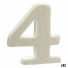 Numéro 4 Blanc polystyrène 2 x 15 x 10 cm (12 Unités)