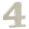 Numéro 4 Blanc polystyrène 2 x 15 x 10 cm (12 Unités)