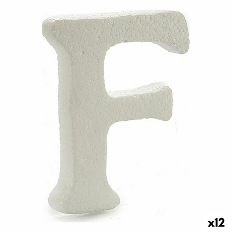 Lettre F Blanc polystyrène 1 x 15 x 13,5 cm (12 Unités)