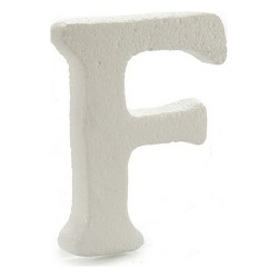 Lettre F Blanc polystyrène 1 x 15 x 13,5 cm (12 Unités)