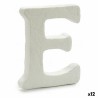 Lettre E Blanc polystyrène 1 x 15 x 13,5 cm (12 Unités)