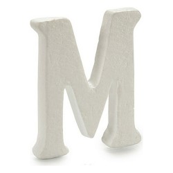 Lettre M Blanc polystyrène 1 x 15 x 13,5 cm (12 Unités)