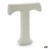 Lettre T Blanc polystyrène 1 x 15 x 13,5 cm (12 Unités)