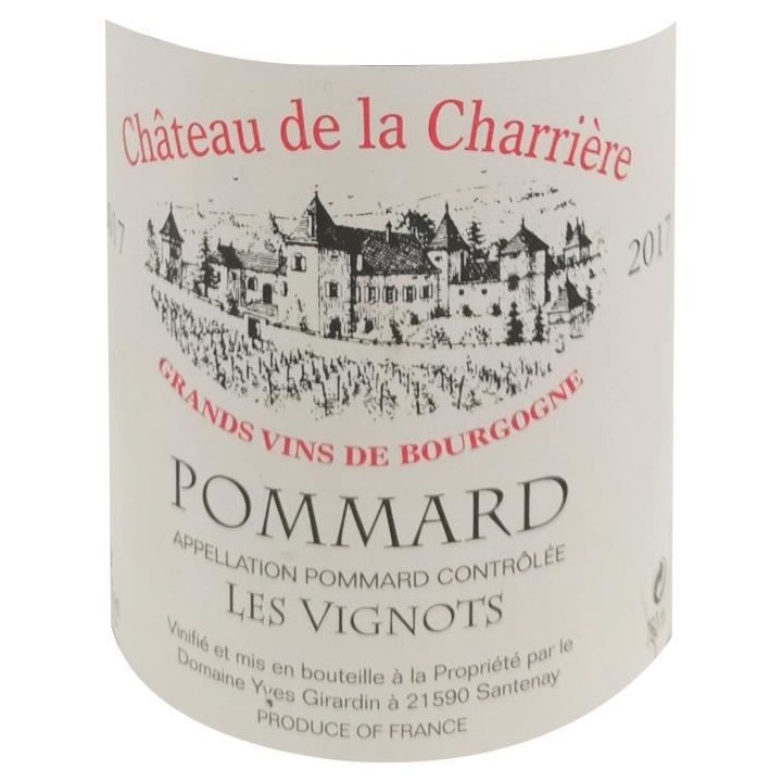 Château de la Charriere 2019 Pommard Cuvée Vignots - Vin rouge de Bo