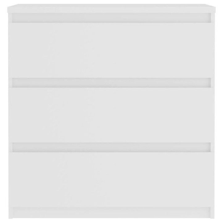 Commode CHELSEA 3 Tiroirs - Couleur blanc mat - L 77,2 x P 42 x H 79,9
