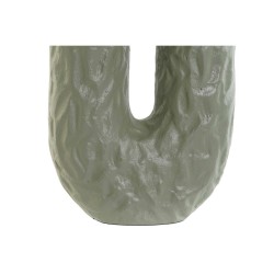 Vase DKD Home Decor Blanc Vert Aluminium 16 x 7 x 43 cm (2 Unités)