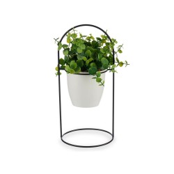 Plante décorative Volets Ronde Métal Plastique 21 x 30 x 21 cm (8 Unités)