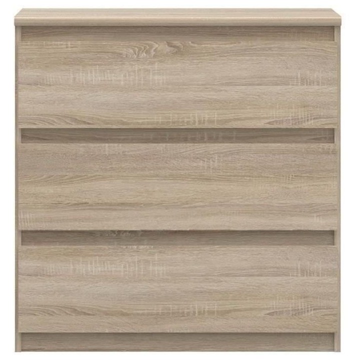 Commode CHELSEA 3 Tiroirs - Couleur chene - L 77,2 x P 42 x H 79,9 cm