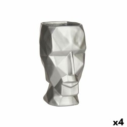 Vase 3D Visage Argenté...