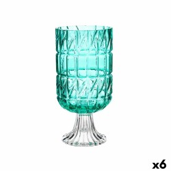 Vase Taillé Turquoise Verre...