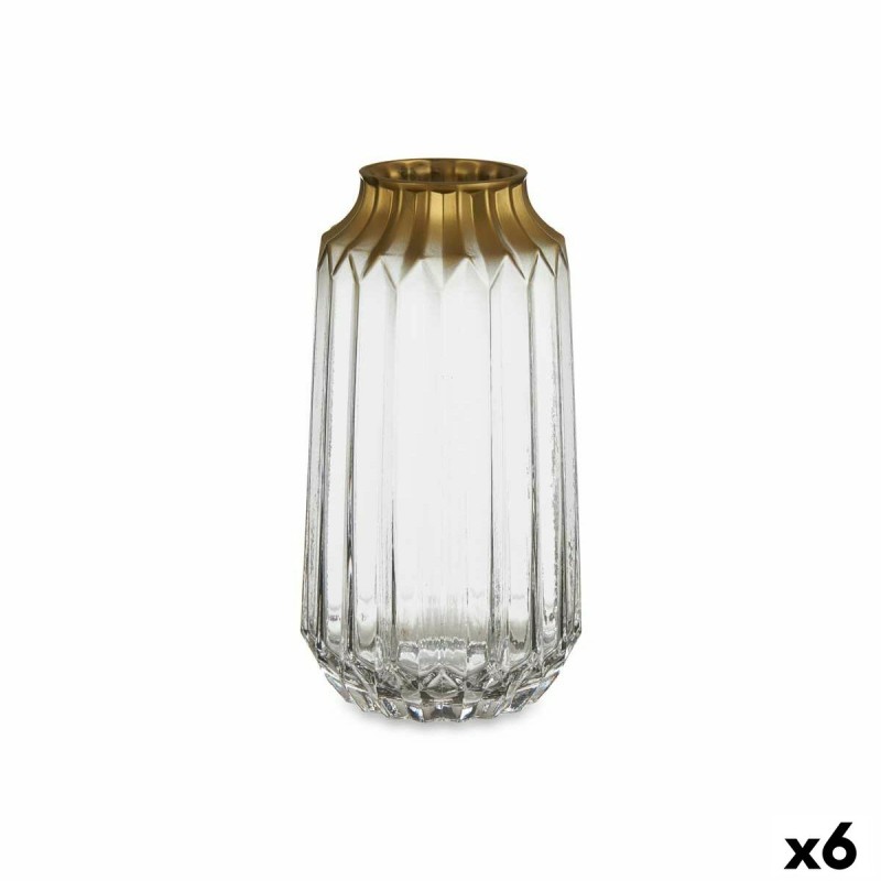 Vase Transparent verre 13 x 23,5 x 13 cm (6 Unités)