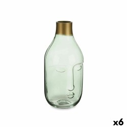 Vase Visage Vert verre 11 x...