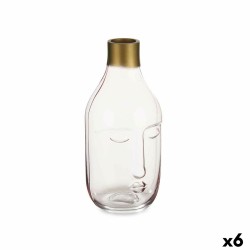 Vase Visage Rose verre 11 x...