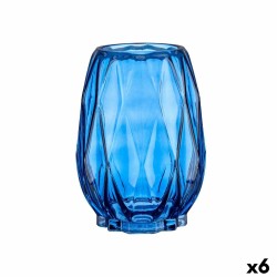 Vase Taillé Losanges Bleu...