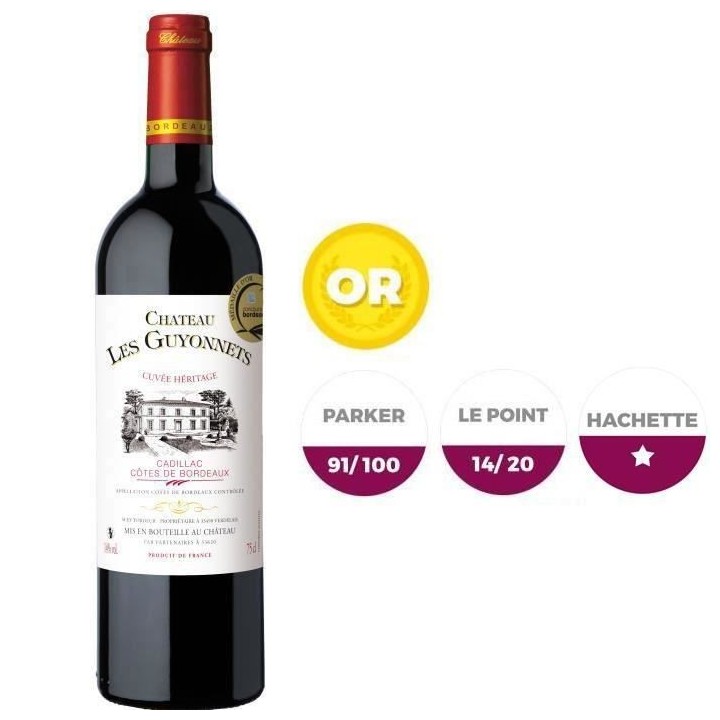 Château Les Guyonnets 2015 Cadillac Côtes de Bordeaux - Vin rouge de