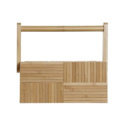 Range-couverts DKD Home Decor Naturel Bambou 27 x 16,5 x 11,5 cm