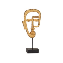 Figurine Décorative Visage Doré 19,5 x 38 x 10,5 cm (4 Unités)