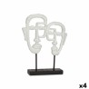 Figurine Décorative Visage Blanc 27 x 32,5 x 10,5 cm (4 Unités)