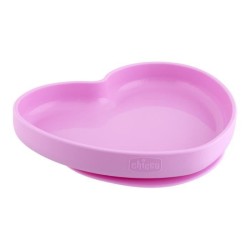 Chicco Take Eat Easy Assiette Coeur avec Ventouse +9m Rose