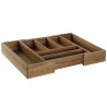 Range-couverts DKD Home Decor Naturel Acacia 35 x 30 x 7 cm