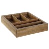 Range-couverts DKD Home Decor Naturel Acacia 35 x 30 x 7 cm