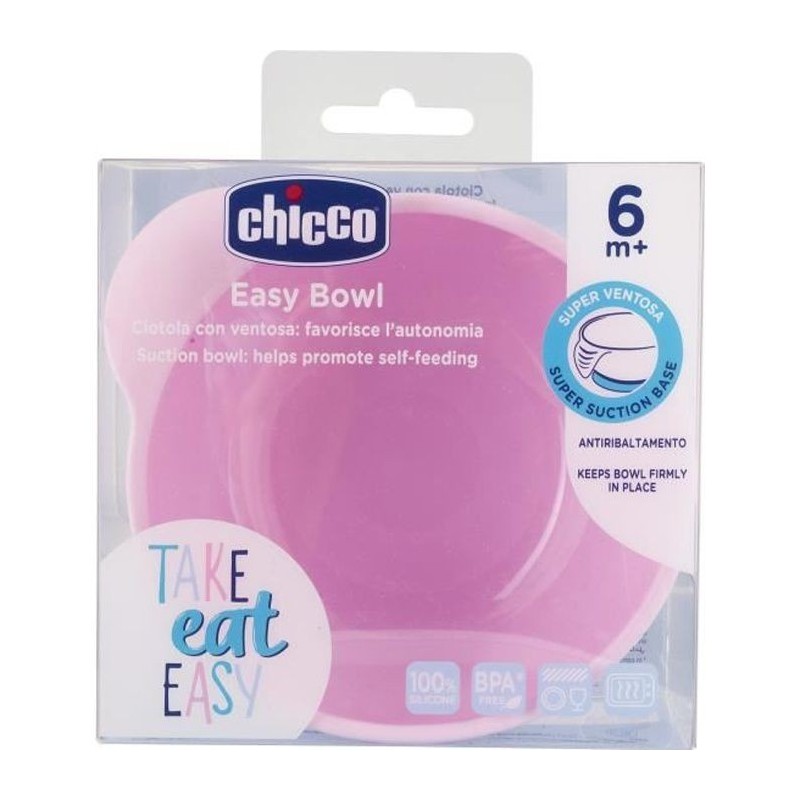 Chicco Take Eat Easy Bol avec Ventouse +6m Rose