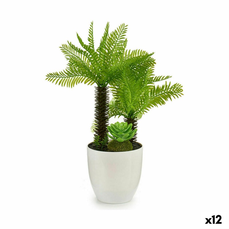 Plante décorative Palmier Plastique 18 x 35 x 12 cm (12 Unités)