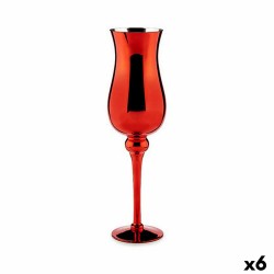 Bougeoir Verre Rouge 13,5 x...