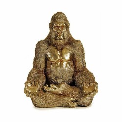 Figurine Décorative Gorille Yoga Doré 19 x 26,5 x 22 cm (4 Unités)