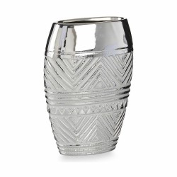 Vase Largeur Argenté Céramique 9,5 x 26,5 x 19,5 cm (6 Unités)