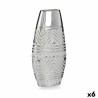 Vase Largeur Argenté Céramique 7 x 29,5 x 14 cm (6 Unités)