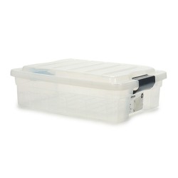 Boîte de rangement avec couvercle Transparent Plastique 35 x 14 x 47 cm (14 Unités)