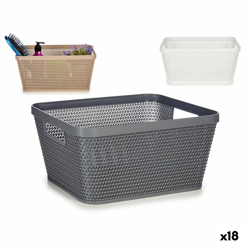 Panier Multi-usages Plastique 5 L 29,5 x 13 x 23 cm (18 Unités)