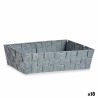 Panier Multi-usages Gris Tissu 3,8 L 34 x 8,5 x 21 cm (18 Unités)