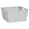 Panier Multi-usages Blanc Tissu 30,4 x 14 x 20 cm (18 Unités)