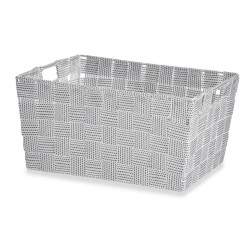 Panier Multi-usages Blanc Tissu 30,4 x 14 x 20 cm (18 Unités)