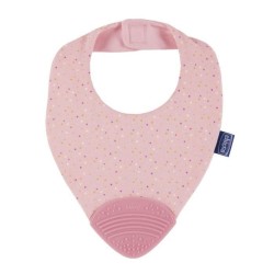 Chicco Gummy Bib Bavoir de Dentition +2m Rose