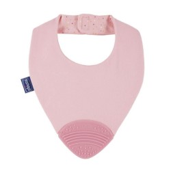 Chicco Gummy Bib Bavoir de Dentition +2m Rose