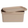 Boîte de rangement avec couvercle Beige Plastique 7,5 L 21,5 x 14,5 x 32 cm (12 Unités)