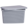 Boîte de rangement avec couvercle Gris Plastique 19 L 28 x 22 x 39 cm (12 Unités)