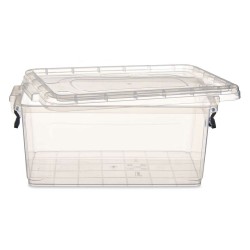 Boîte de rangement avec couvercle Transparent Plastique 8,5 L 23,5 x 15,5 x 37 cm (12 Unités)