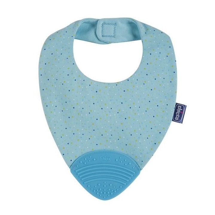 Chicco Gummy Bib Bavoir de Dentition +2m Bleu