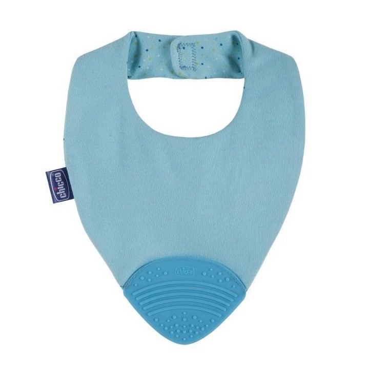 Chicco Gummy Bib Bavoir de Dentition +2m Bleu