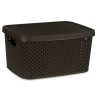 Boîte de rangement avec couvercle Marron Plastique 3,5 L 17,5 x 12,5 x 24 cm (24 Unités)